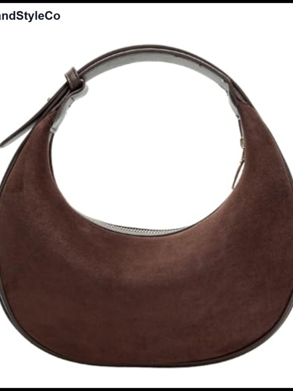 Herald Small Faux Suede Crescent Hobo Shoulder Crossbody Bag Women